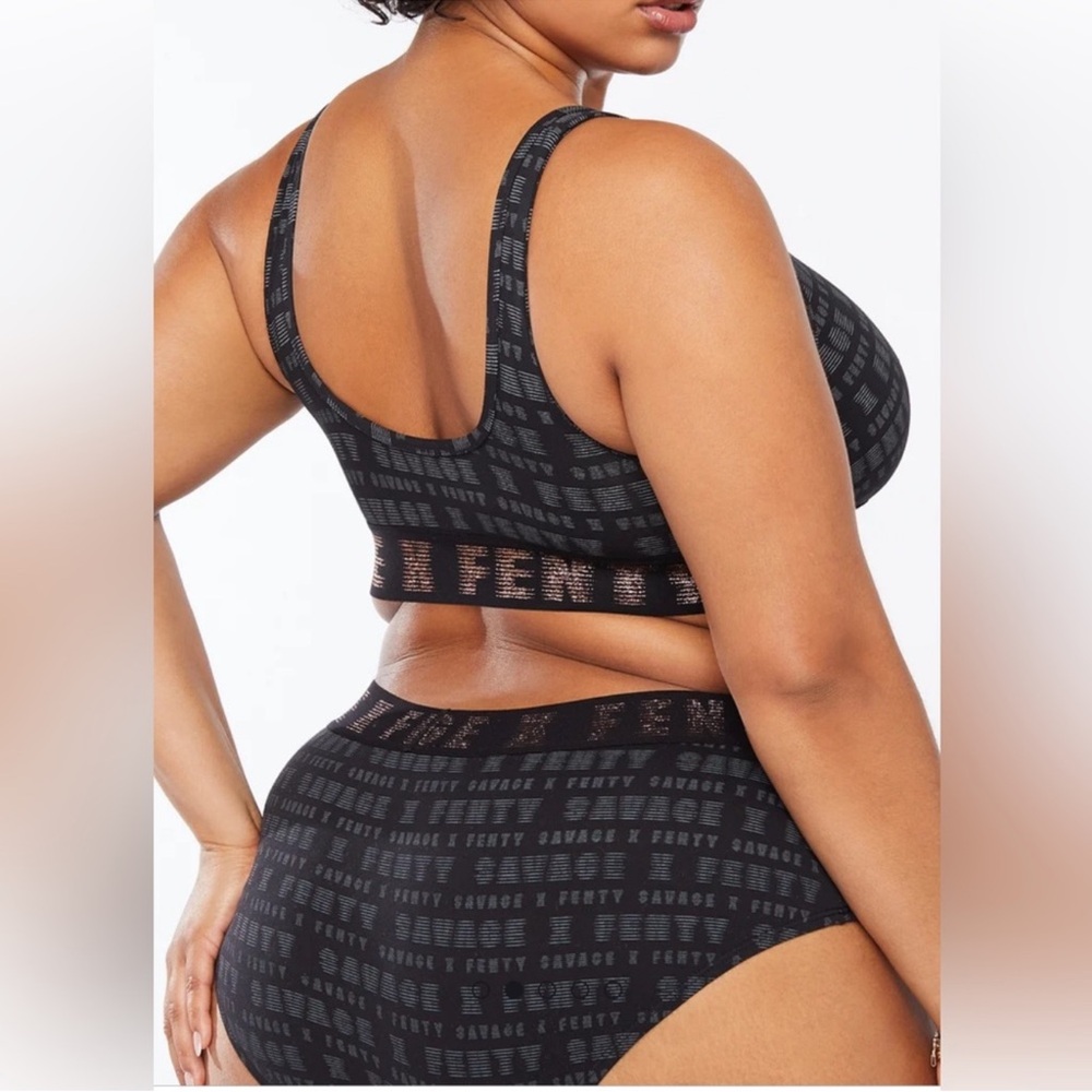 Savage X Fenty Forever Savage Crossover Cotton Bralette Black 3X - Picture 10 of 11